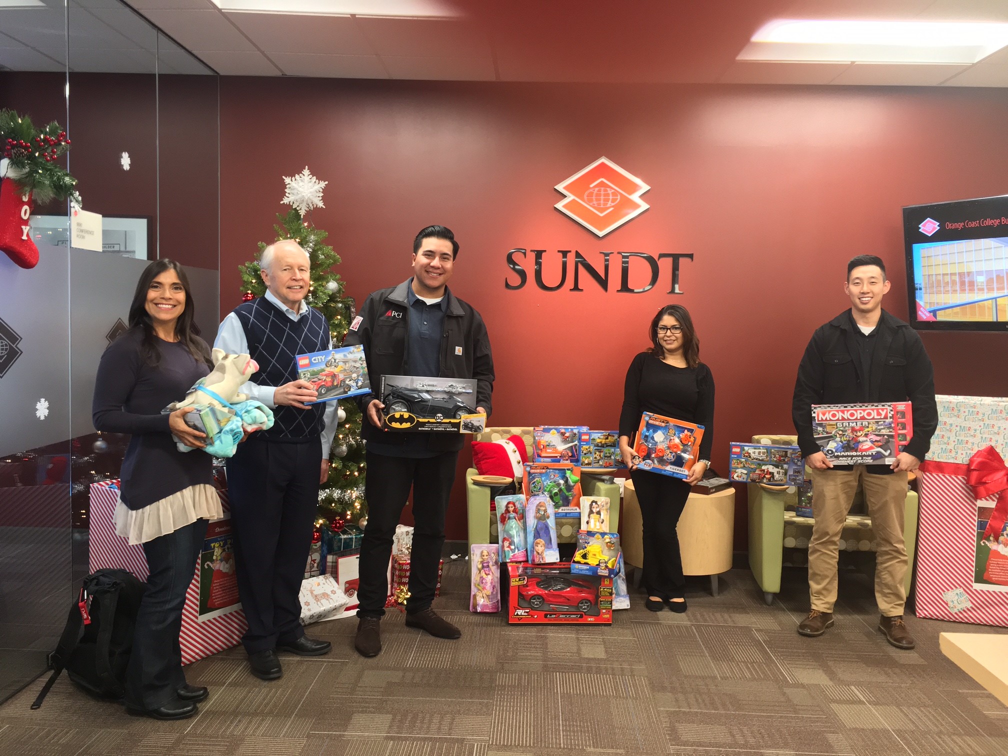 Sundt's Irvine office and area projects hosted a toy drive for CHiPs for Kids, which has been hosted by the California Highway Patrol for the past 30 years.