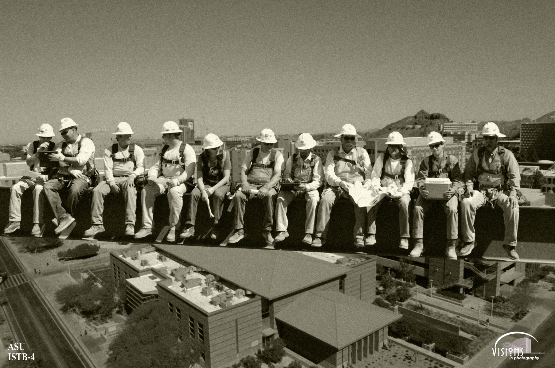 Sundt's recreation of "Lunch Atop a Skyscraper"