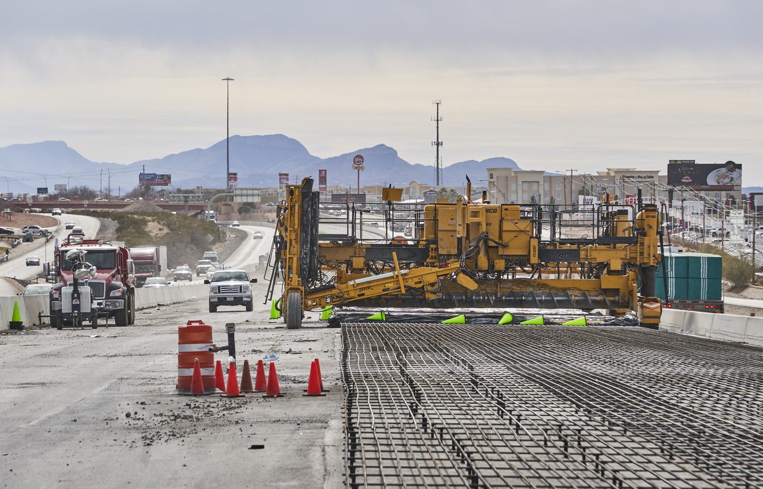 The I-10 widening project will widen the I-10 from Mesa Street to the state line. 