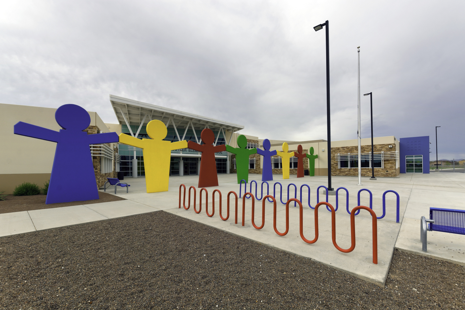 Entrance to the Puentes Butler combination elementary and middle school.