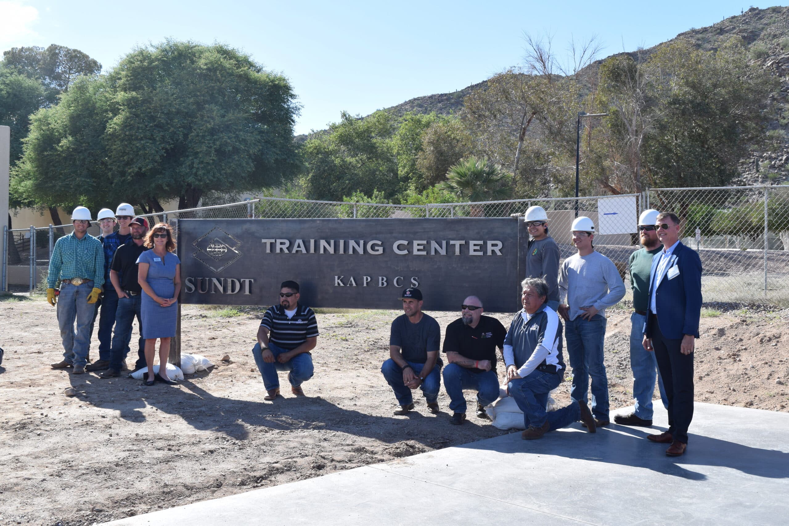 In honor of the celebration, students from CAC’s welding program built a new sign, surprising our Craft Workforce Development staff with it when they arrived on campus. Also in attendance (left of sign) were CAC President Dr. Jacquelyn Elliott and Sundt Chief Administrative Officer Dan Haag (far right), who both spoke to the crowd.  