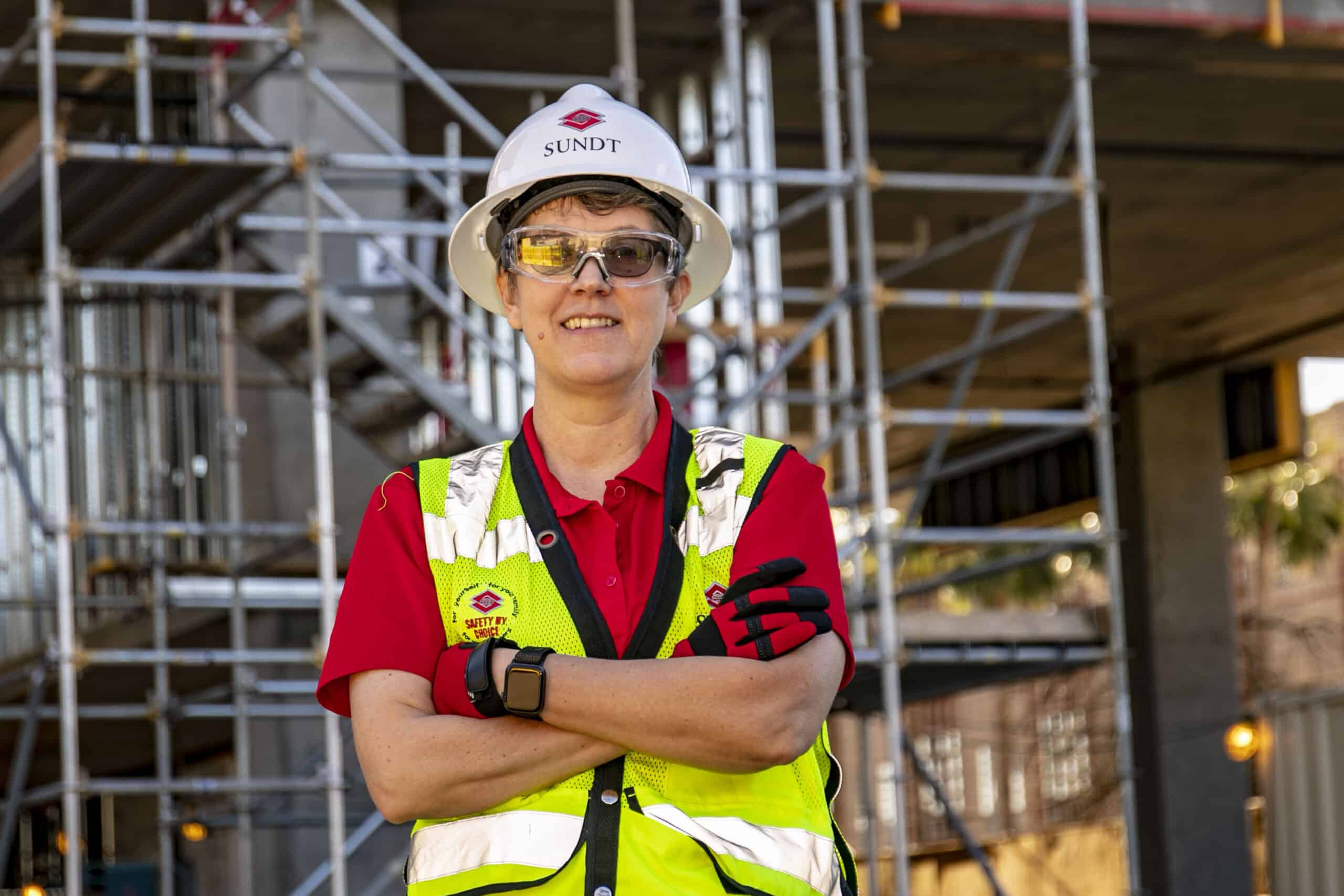 Hannah visits multiple jobsites each week, such as the Canopy by Hilton Tempe (pictured here), to meet with project teams and review their schedule and status.