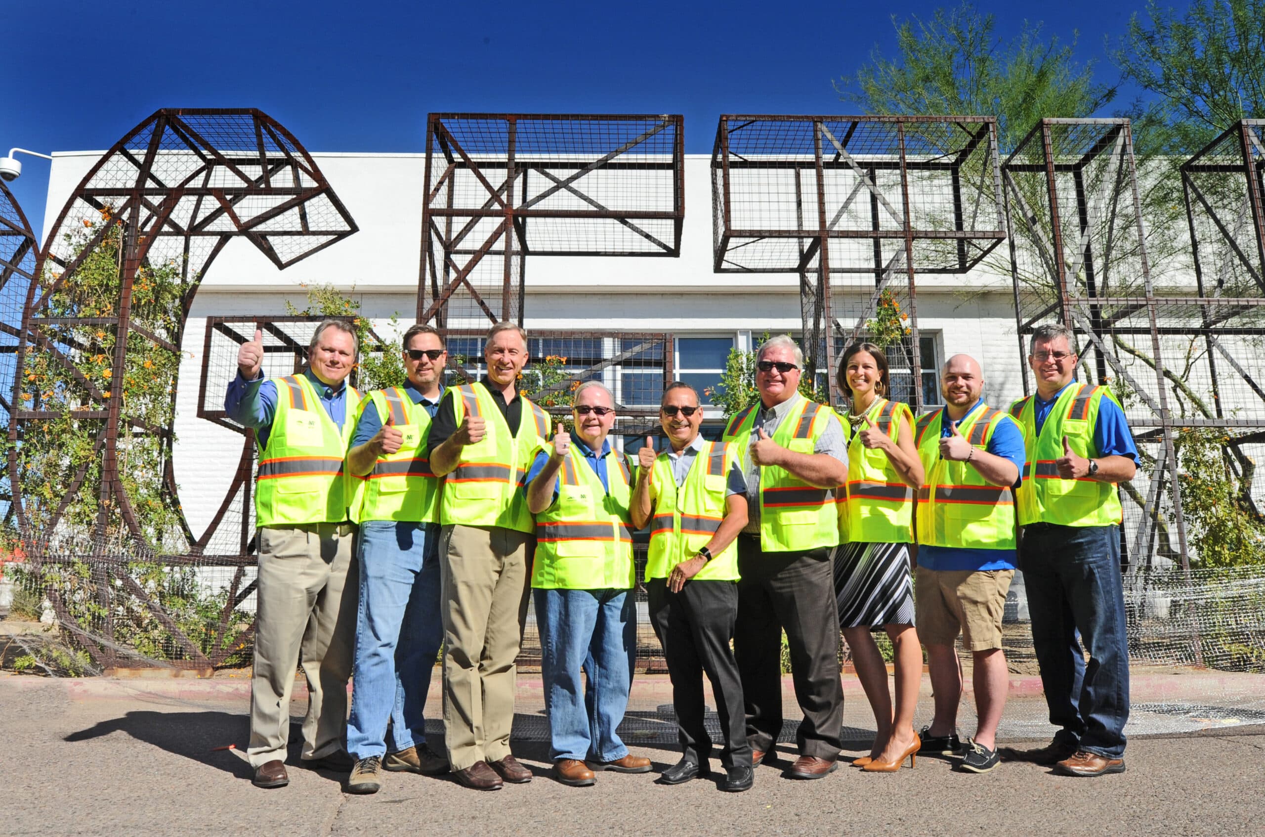 The Gilbert Road Light Rail Extension groundbreaking took place on October 15, 2016.