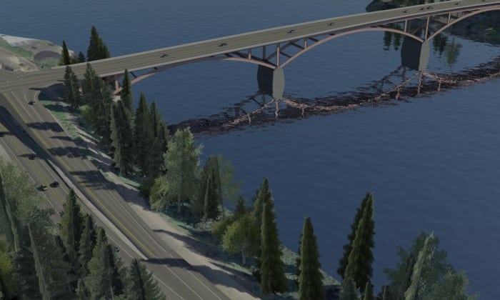 Sellwood Bridge rendering Sellwood Bridge rendering