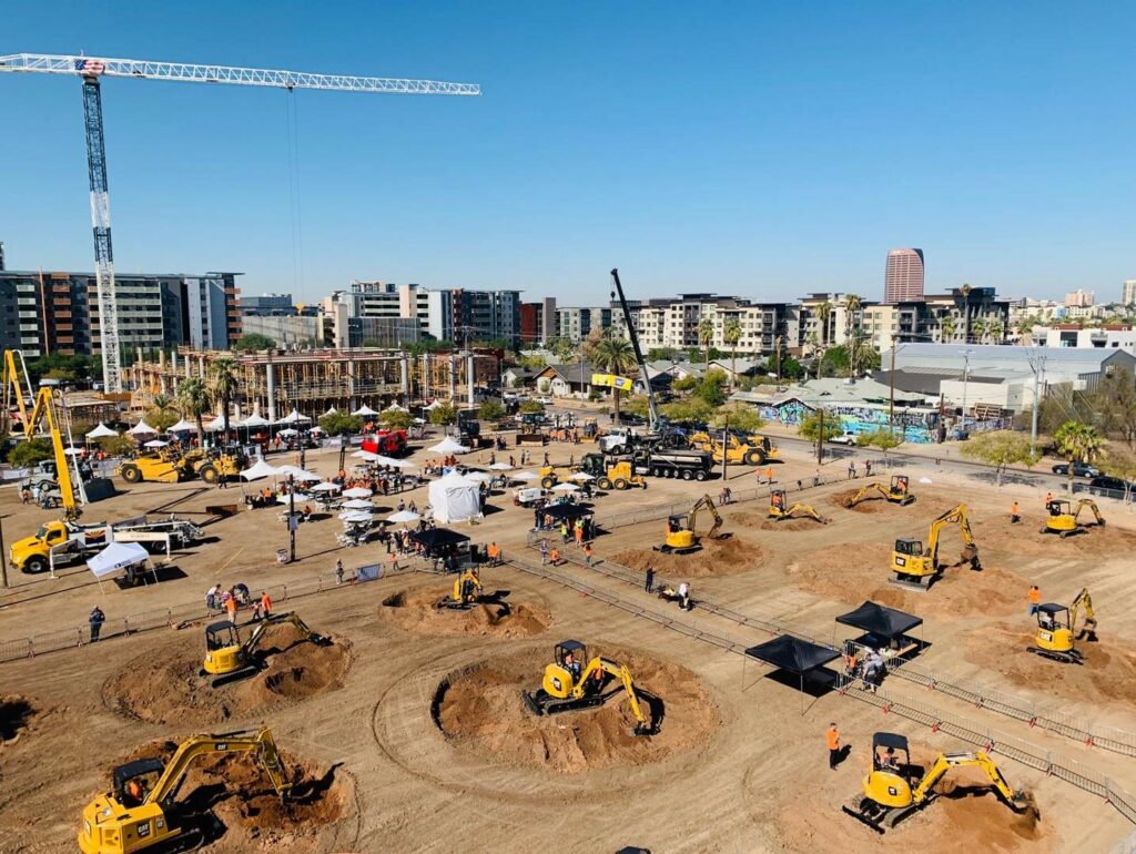 overhead view of Big Dig event in Downtown Phoenix 2