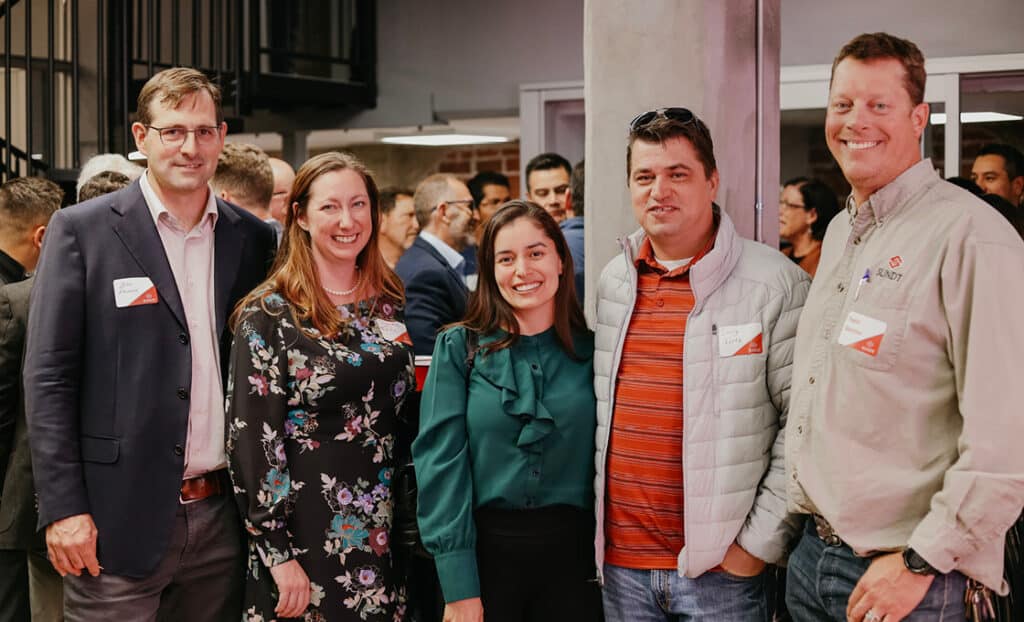 Ben Perrone, Chandra Reilly, Andrea Tawney, Larry Kurtz, and Todd Gantter pose for photo