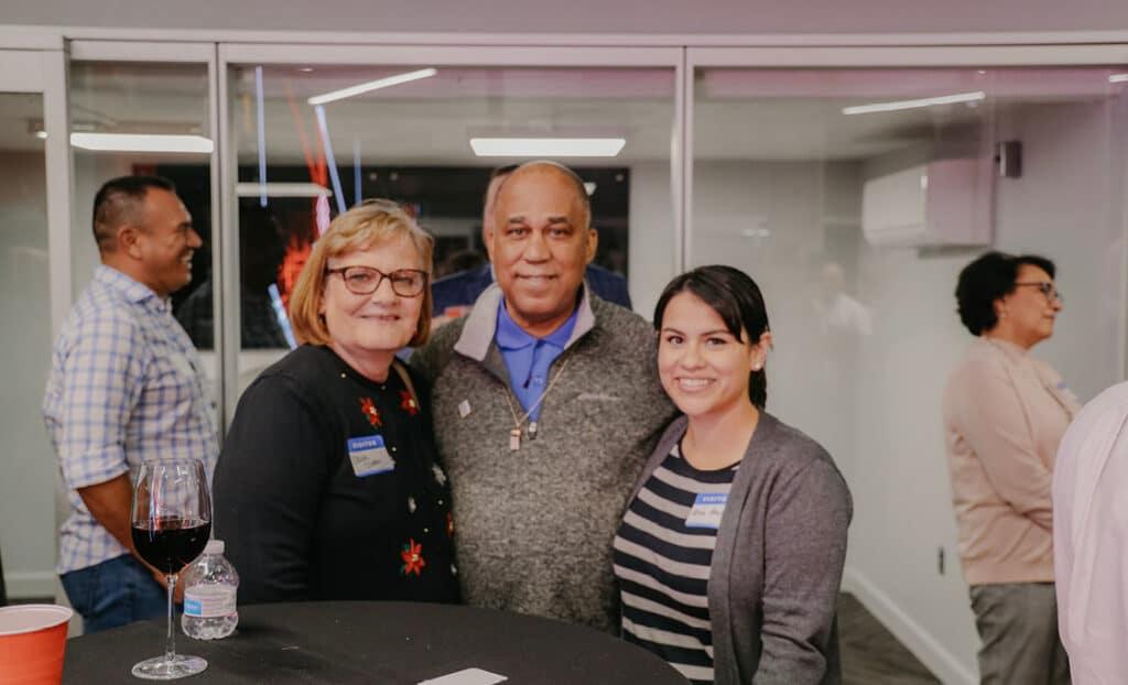 Clair Cowan, Wayne Thornton, and Ana Acosta pose for photo