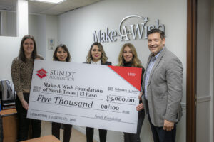sundt foundation present check to make a wish foundation