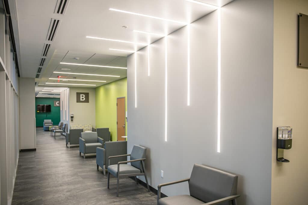 Valleywise health care center patient seating area