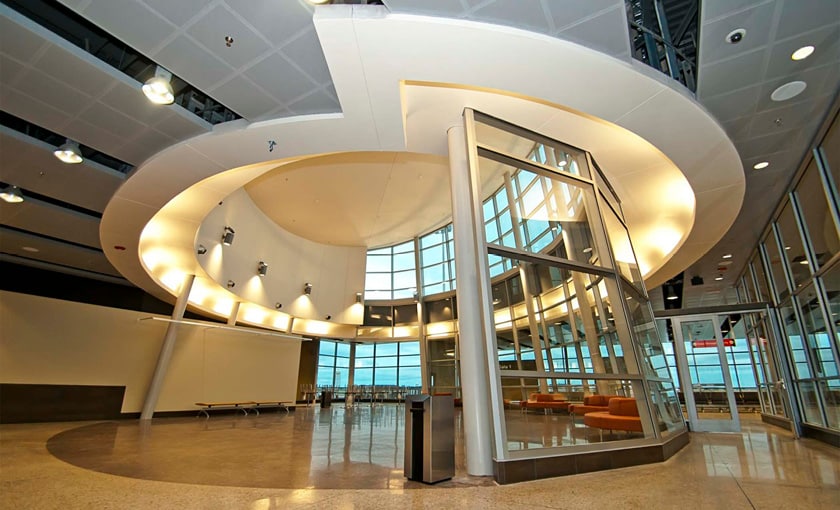 inside of main terminal of Wichita Falls Regional Airport in N. Texas