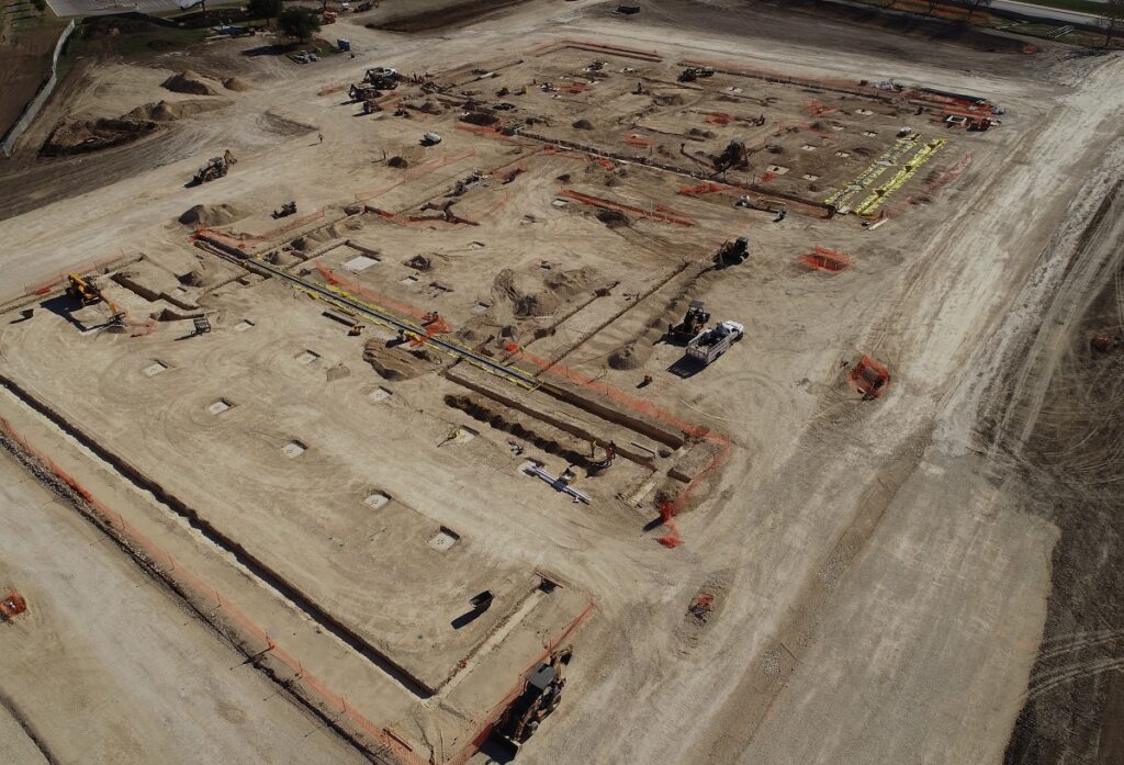 drone aerial image of port san antonio site civil work