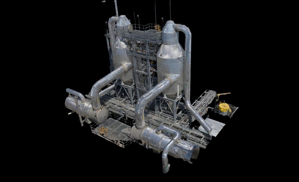 detailed 3D model of a crystallizer water cooling tower