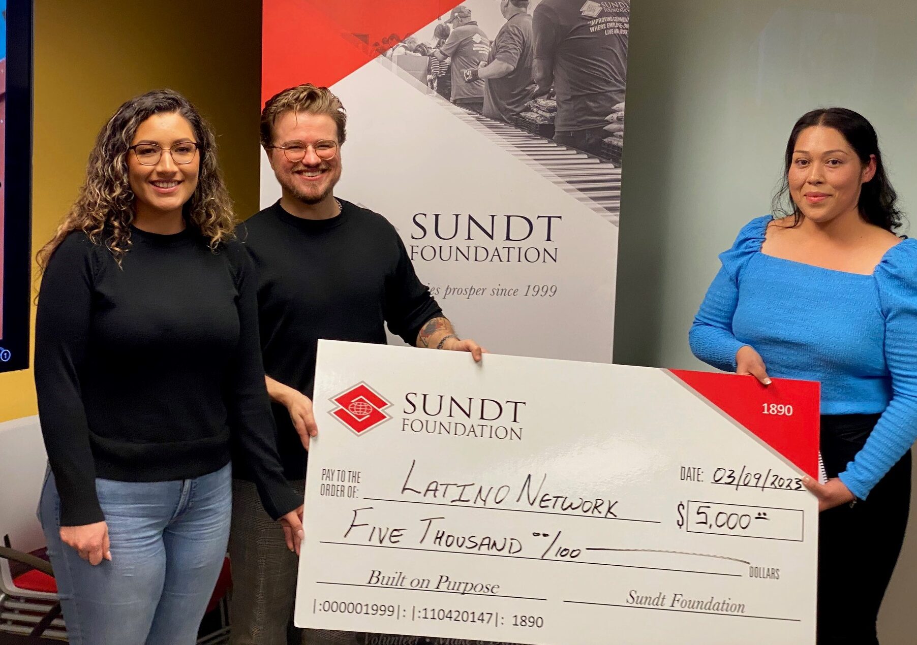 Sundt Employees donate $5,000 to the Northwest region